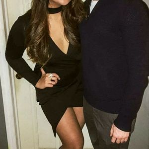 Black Asymmetrical Choker Dress